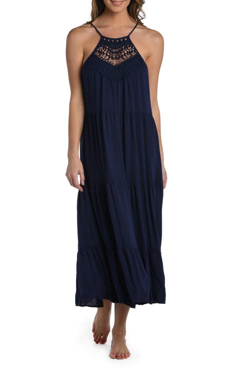 Coastal Halter Neck Cover-Up Dress