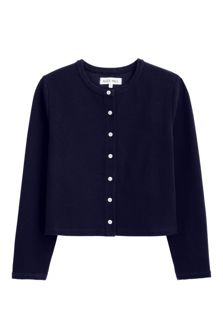 Coco Sport Stretch Cotton Cardigan, Alternate, color, NAVY NIGHT