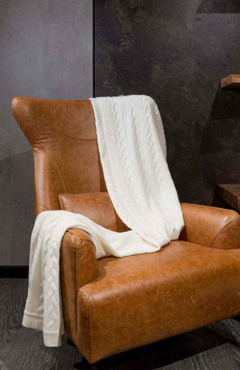 Cable Knit Cashmere Blanket