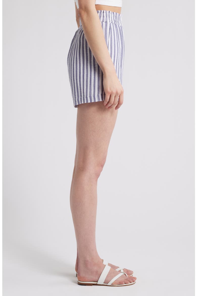Leighton Stripe Organic Cotton Gauze Shorts, Alternate, color, ADMIRAL STRIPE