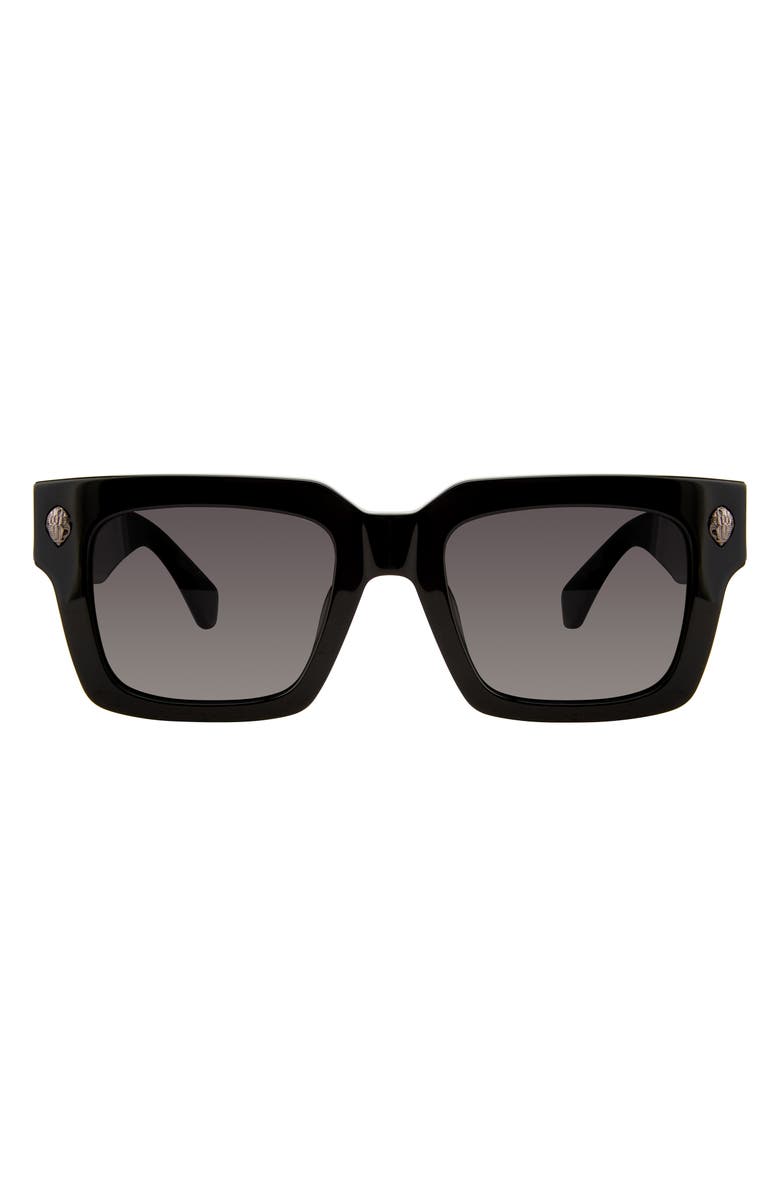Kurt Geiger London 50mm Square Sunglasses, Main, color, Black/ Smoke Grey