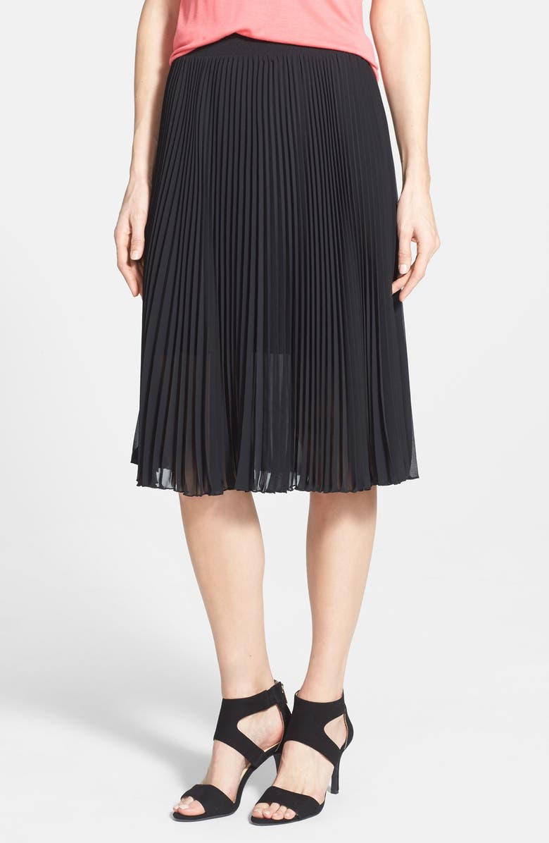 Vince Camuto Pleat Midi Skirt, Main, color,