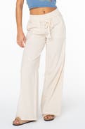 Roxy Paddle On Drawstring Cotton & Linen Pants