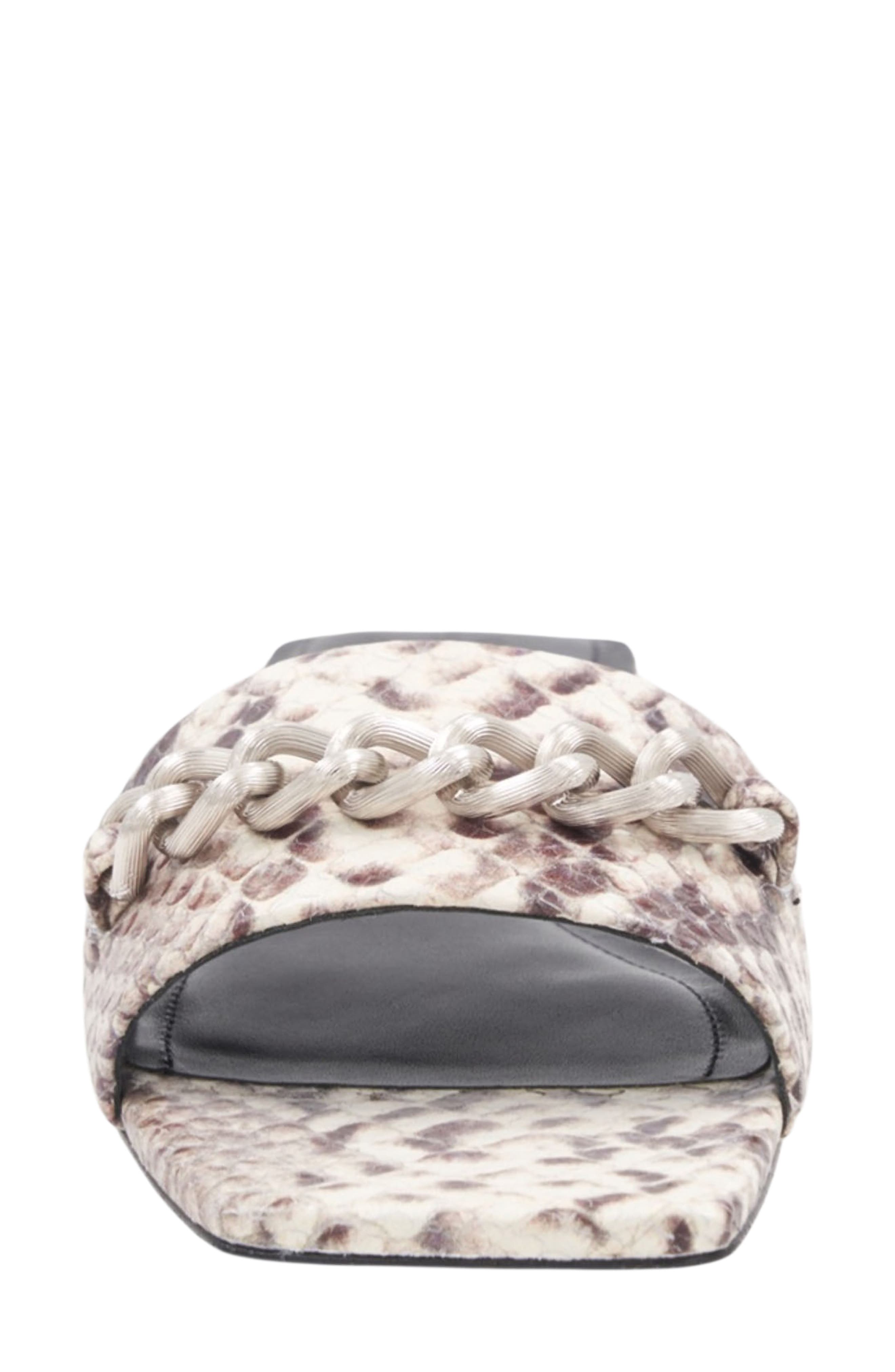 Alia Chain Slide Sandal, Alternate, color, PYTHON LEATHER