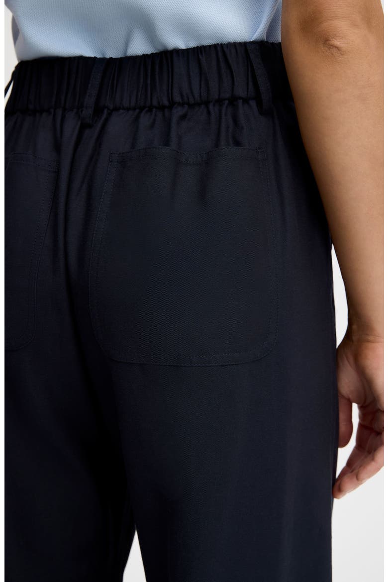 Relaxed Wide Leg Twill Pants, Alternate, color, NAVY