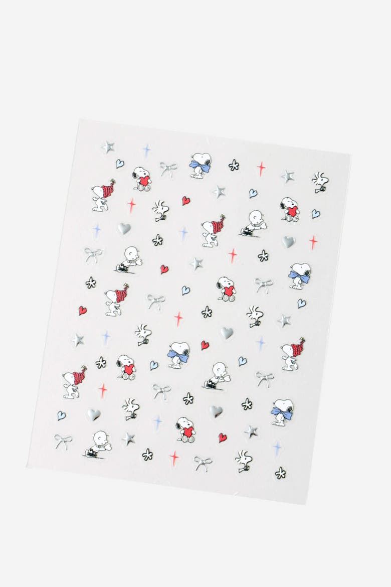 Snoopy Sweetheart - Peanuts Nail Stickers, Alternate, color, Red