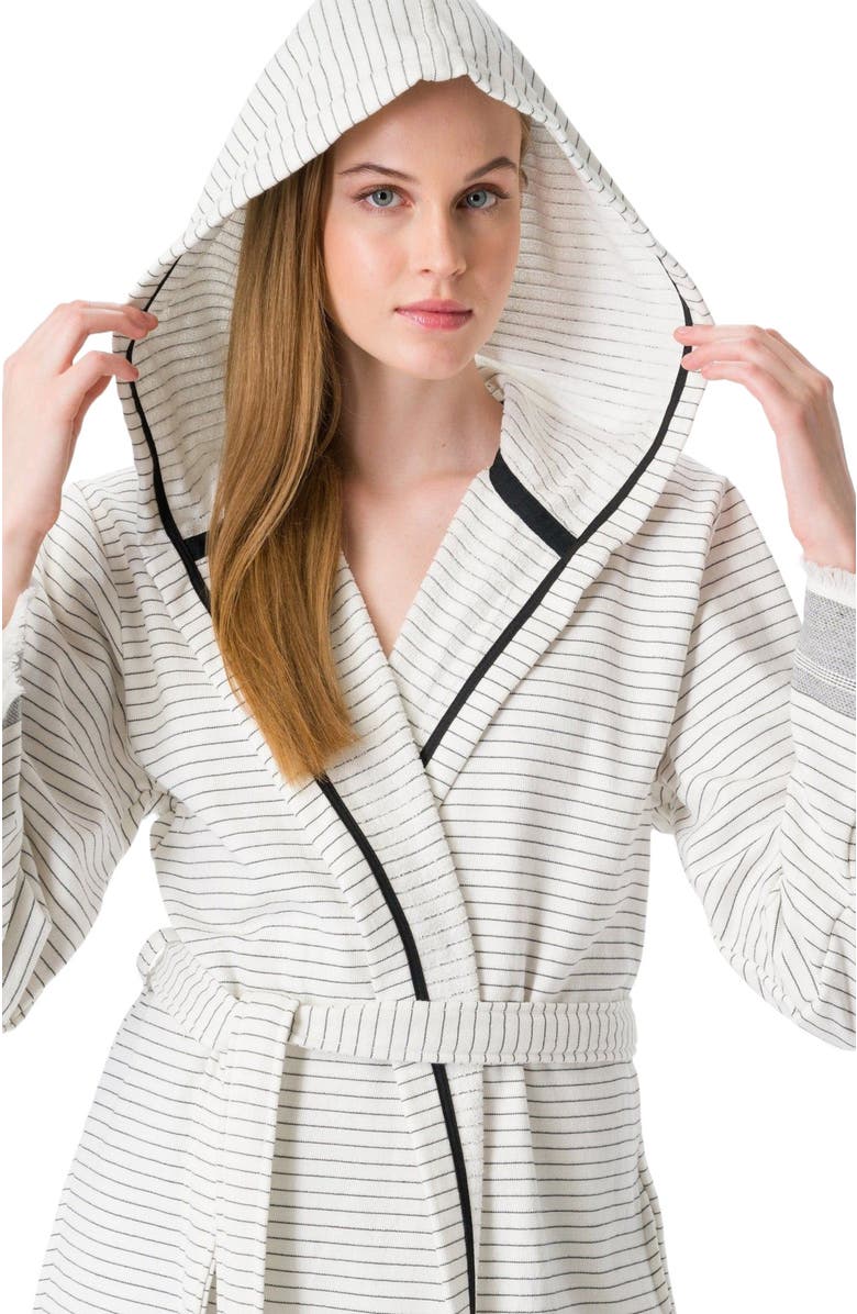 Olive & Linen Bliss Turkish Towel Robe, Alternate, color,