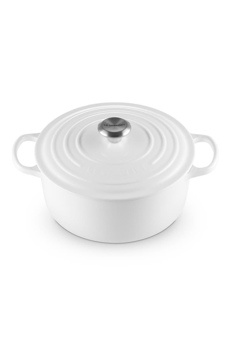 Signature 9-Piece Enameled Cast Iron Cookware Set, Alternate, color, WHITE