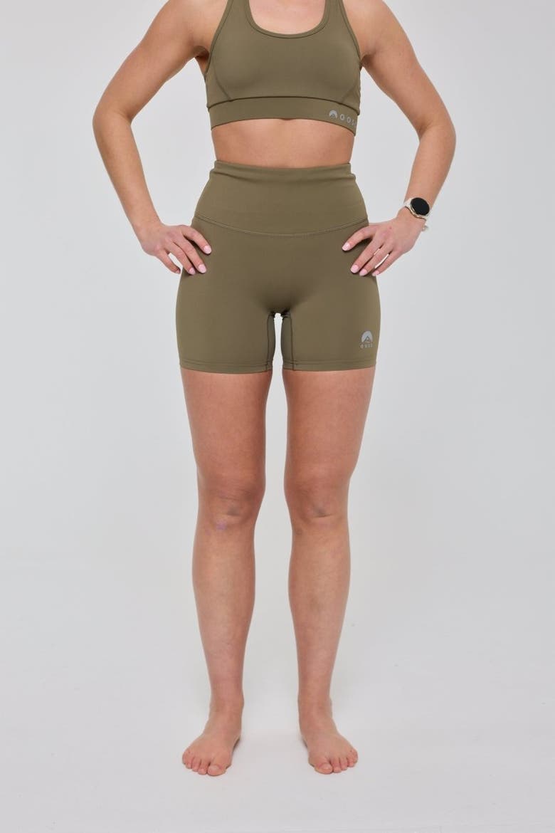 Infinite High Waisted Shorts - Khaki, Alternate, color, Khaki