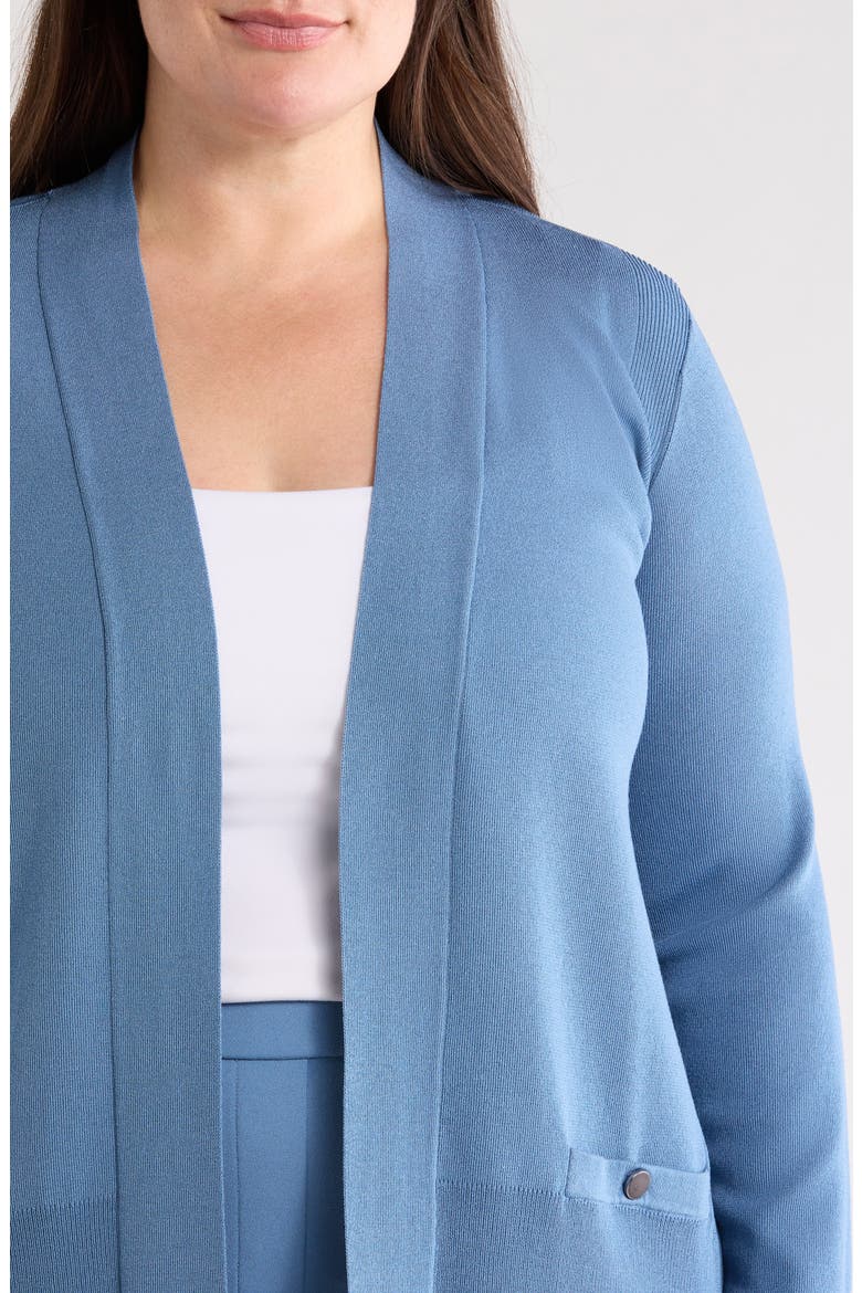 Pocket Open Front Cardigan, Alternate, color, DUTCH BLUE