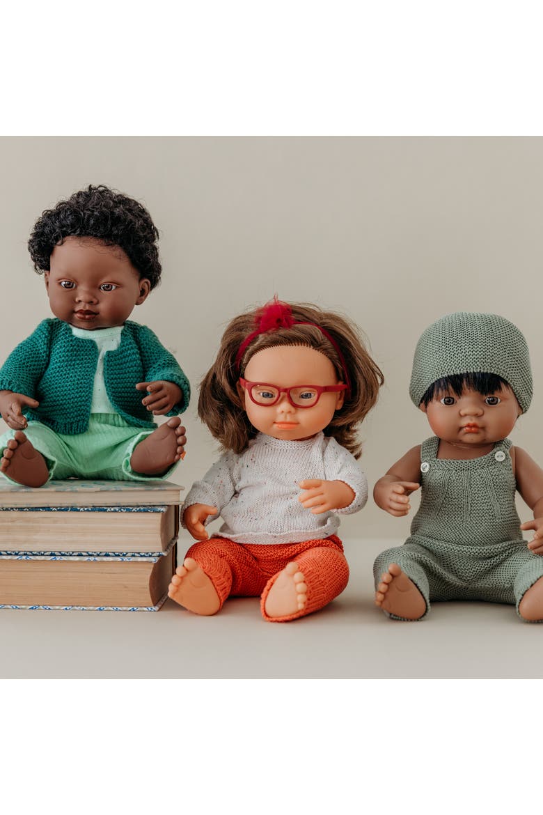 Baby Doll Caucasian Girl With Down Syndrome With Glasses 15'', Alternate, color, Light Skin