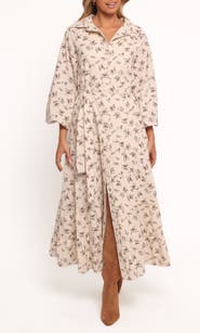 Petal & Pup Lincoln Tie Waist Long Sleeve Maxi Dress