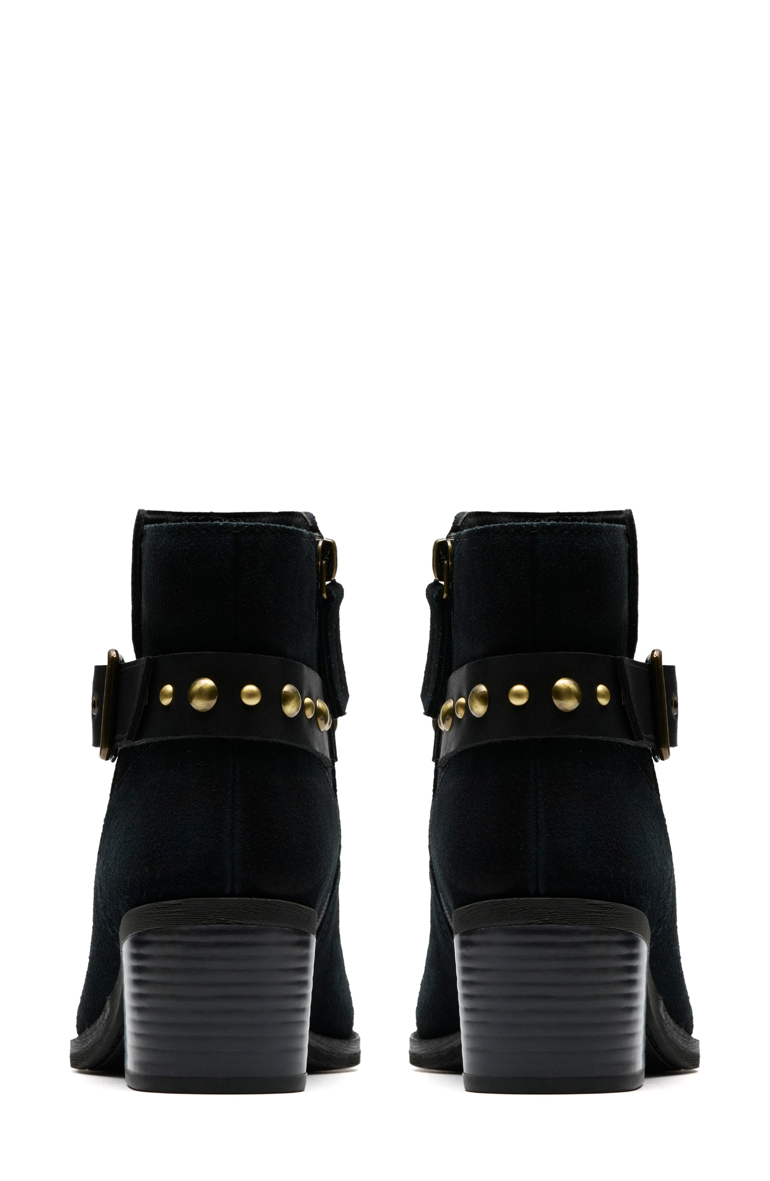 Clarks<sup>®</sup> Morzine Buckle Bootie, Alternate, color, Black Sde