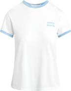 Favorite Daughter The Collegiate Chest Logo Ringer T-Shirt