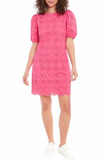 Cotton Eyelet Shift Dress