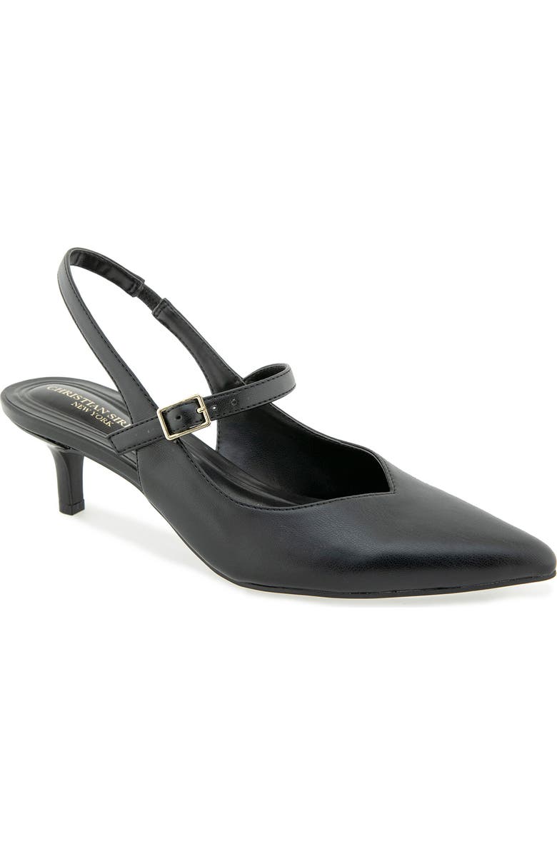 Christian Siriano Daray Slingback Pump, Main, color, Black Pu