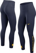 Nike Women's Nike Navy Michigan Wolverines Zenvy High Rise Dri-FIT 7/8 Leggings