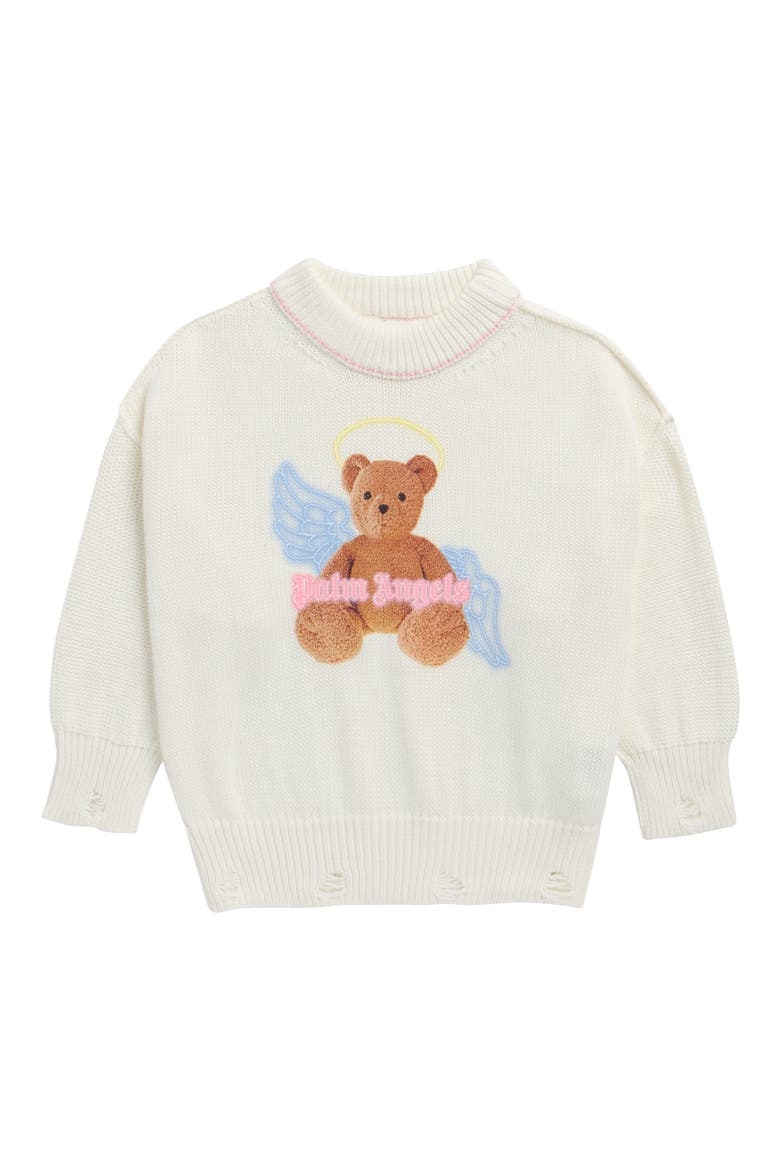 Kids' Bear Angel Graphic Sweatshirt, Main, color, BUTTER BROWN