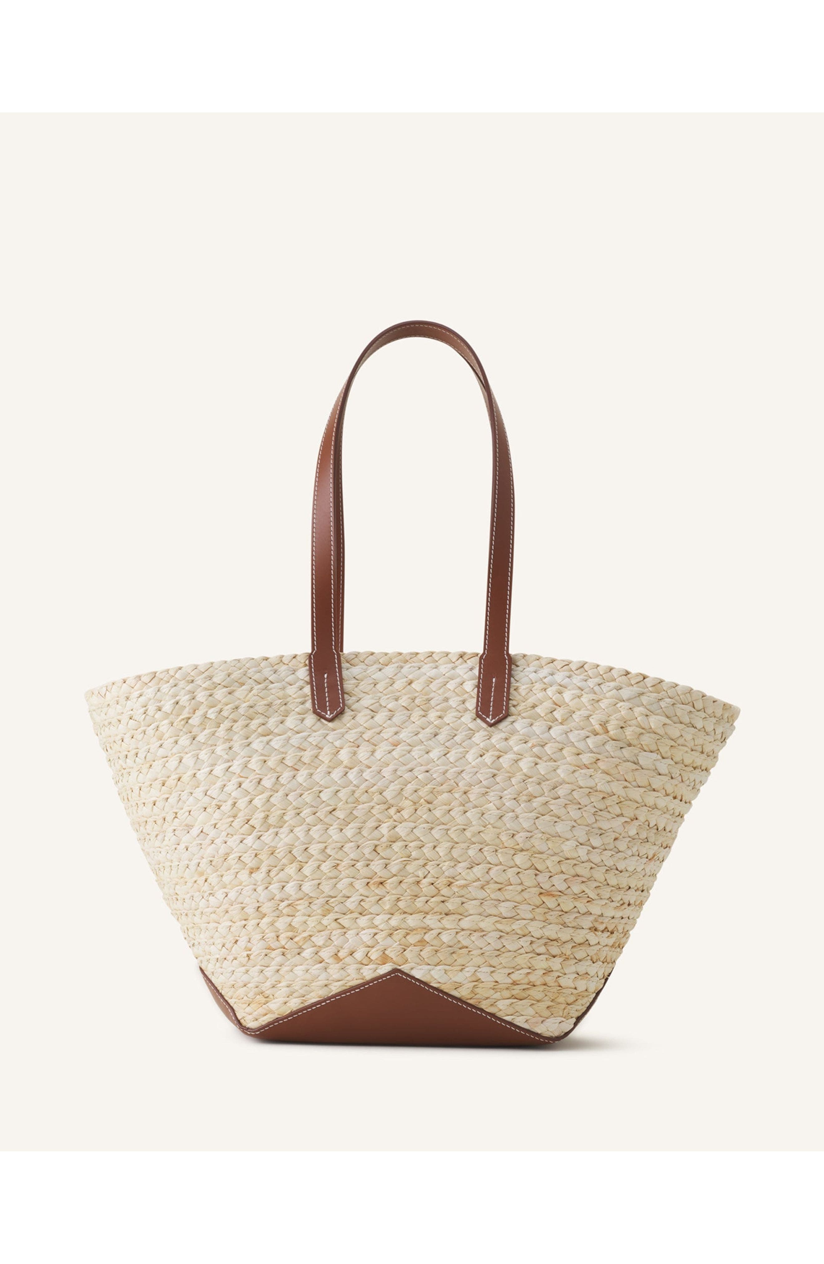 Lanvin Catch By Lanvin Medium Basket Bag, Alternate, color, Ecru/Cognac