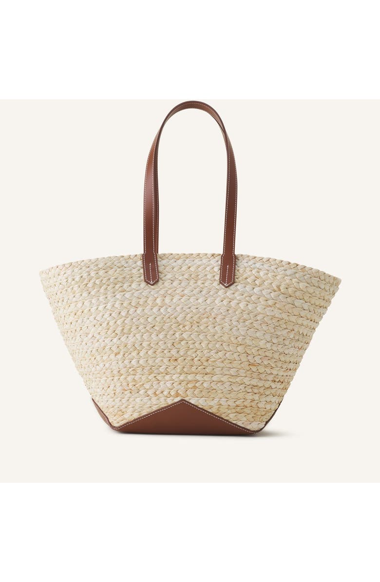 Lanvin Catch By Lanvin Medium Basket Bag, Alternate, color, Ecru/Cognac