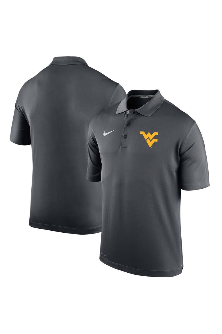 Men's Nike Anthracite West Virginia Mountaineers Big & Tall Primary Logo Varsity Performance Polo, Main, color, Anthracite
