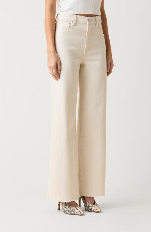 Le Jean High Waist Wide Leg Column Jeans In Neutral