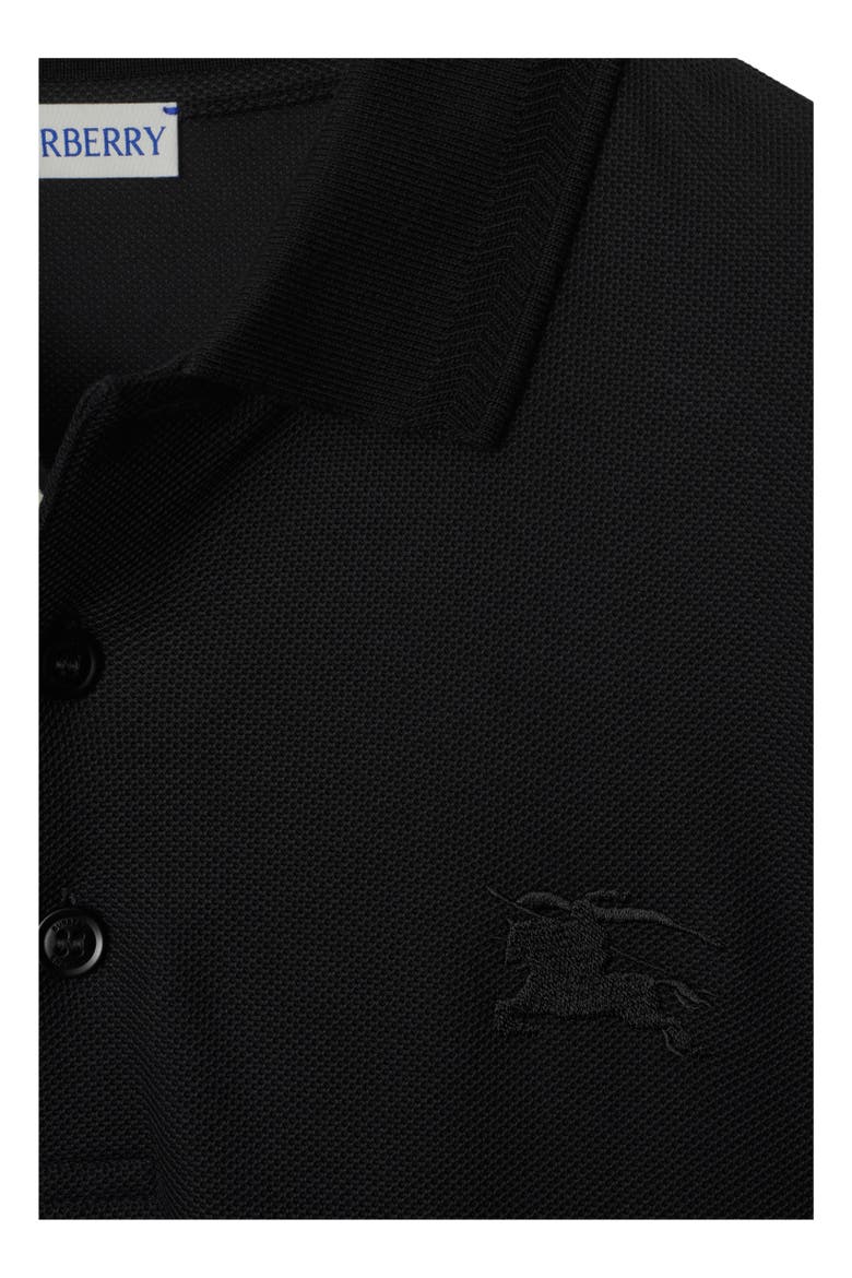 Long-sleeve Cotton Polo Shirt, Alternate, color, Black