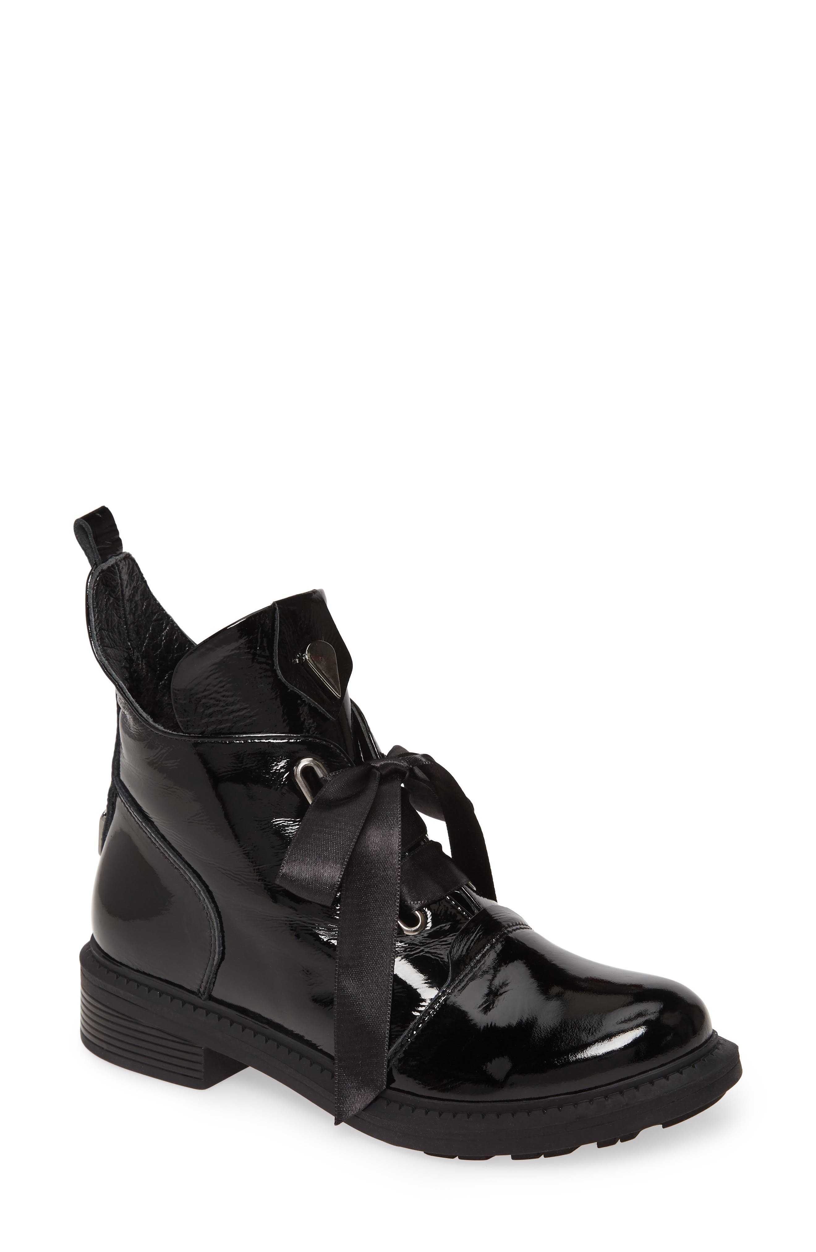Tease Bootie, Main, color, BLACK PATENT LEATHER