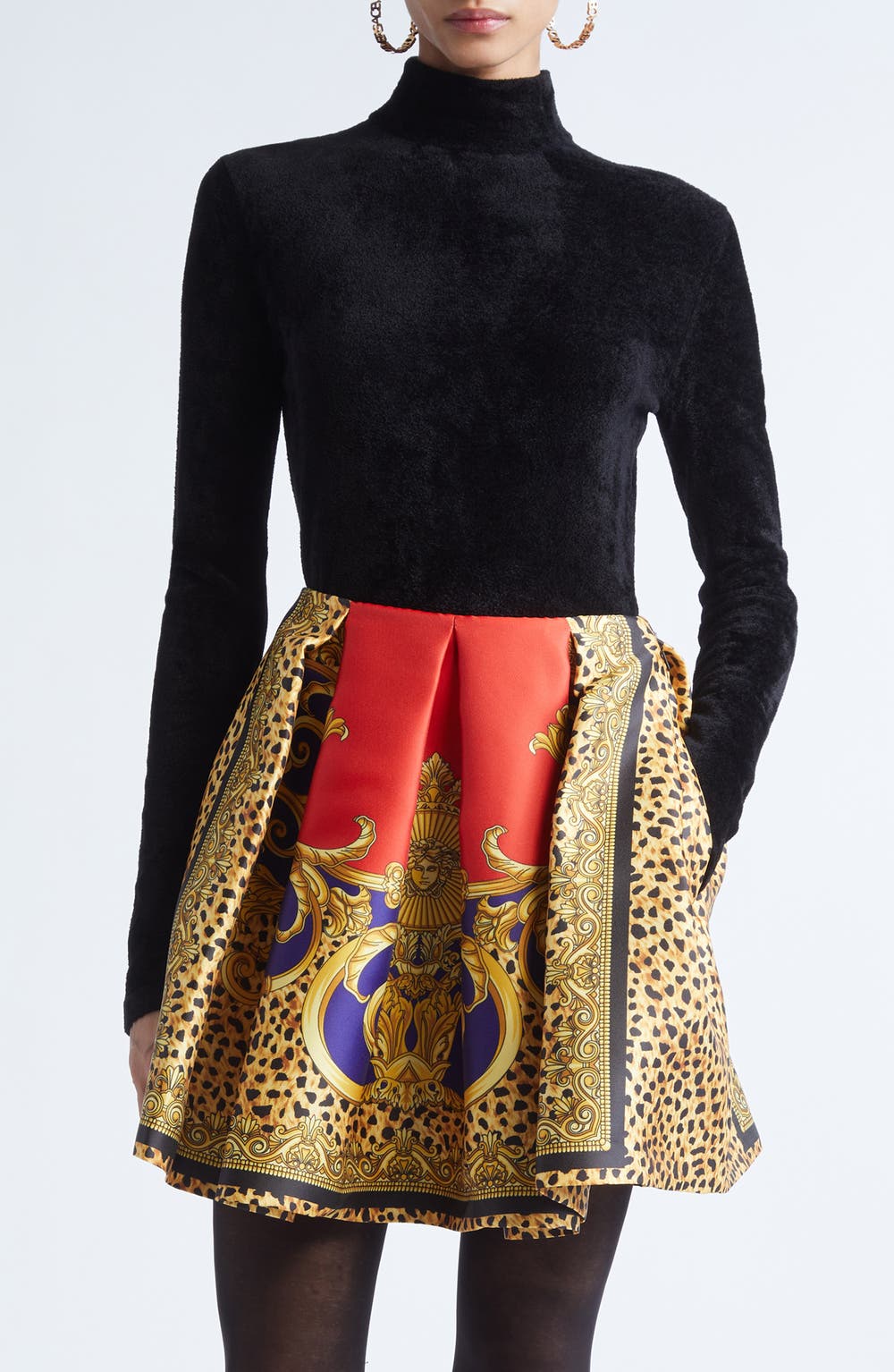 Compact Chenille Sweater, color, BLACK