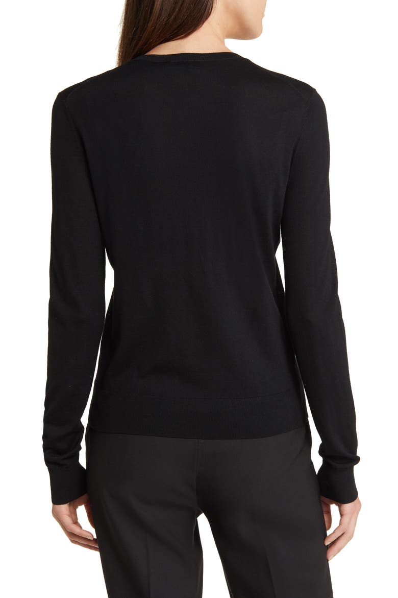 Rega Merino Wool Sweater, Alternate, color, BLACK