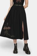 Disturbia Orena Bat Embroidered Midaxi Skirt