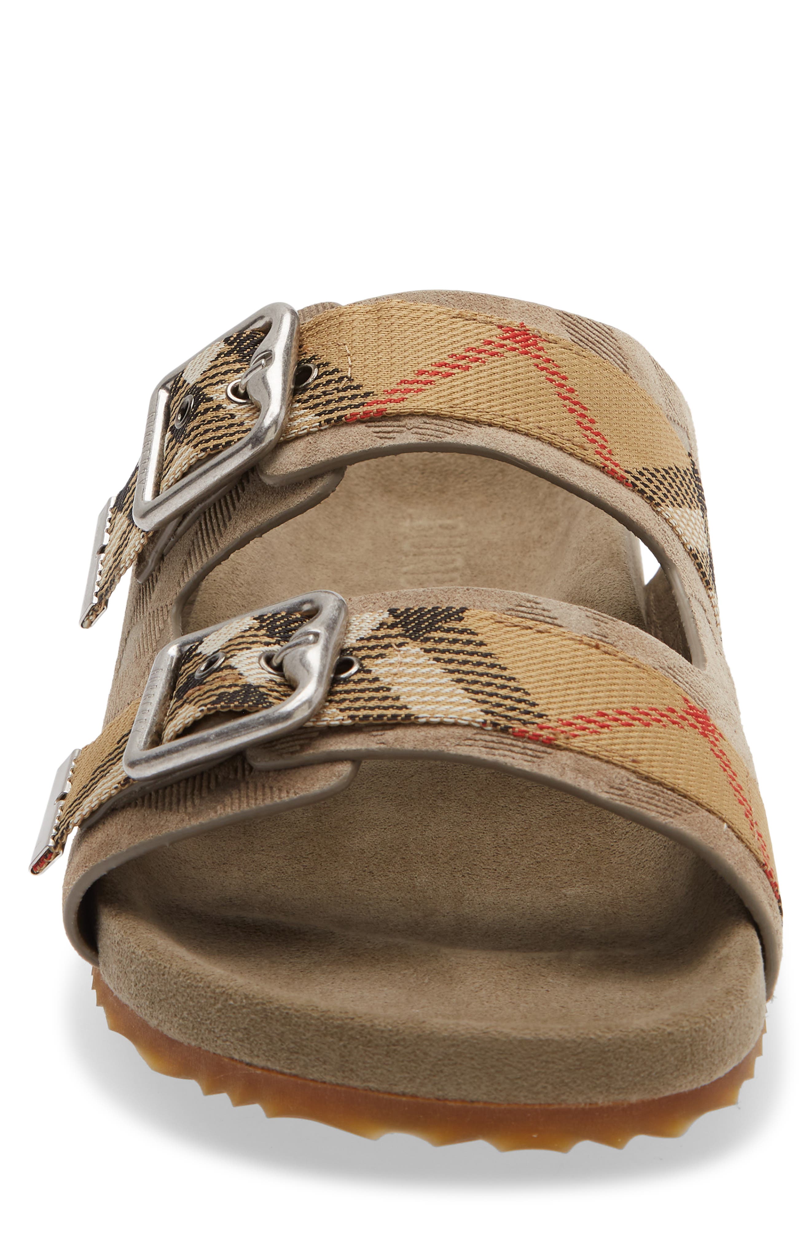 Burberry Urchin Slide Sandal, Alternate, color, Sparrow Beige