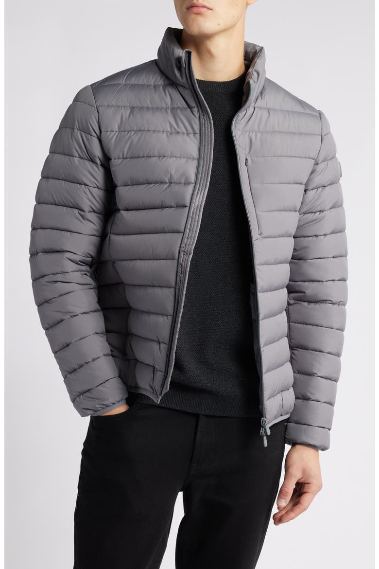 Erion Water Repellent Quilted Puffer Jacket, Main, color, MID GREY