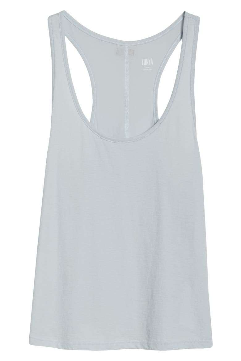 Organic Pima Cotton Curve Hem Tank, Alternate, color, TRANQUIL BLUE