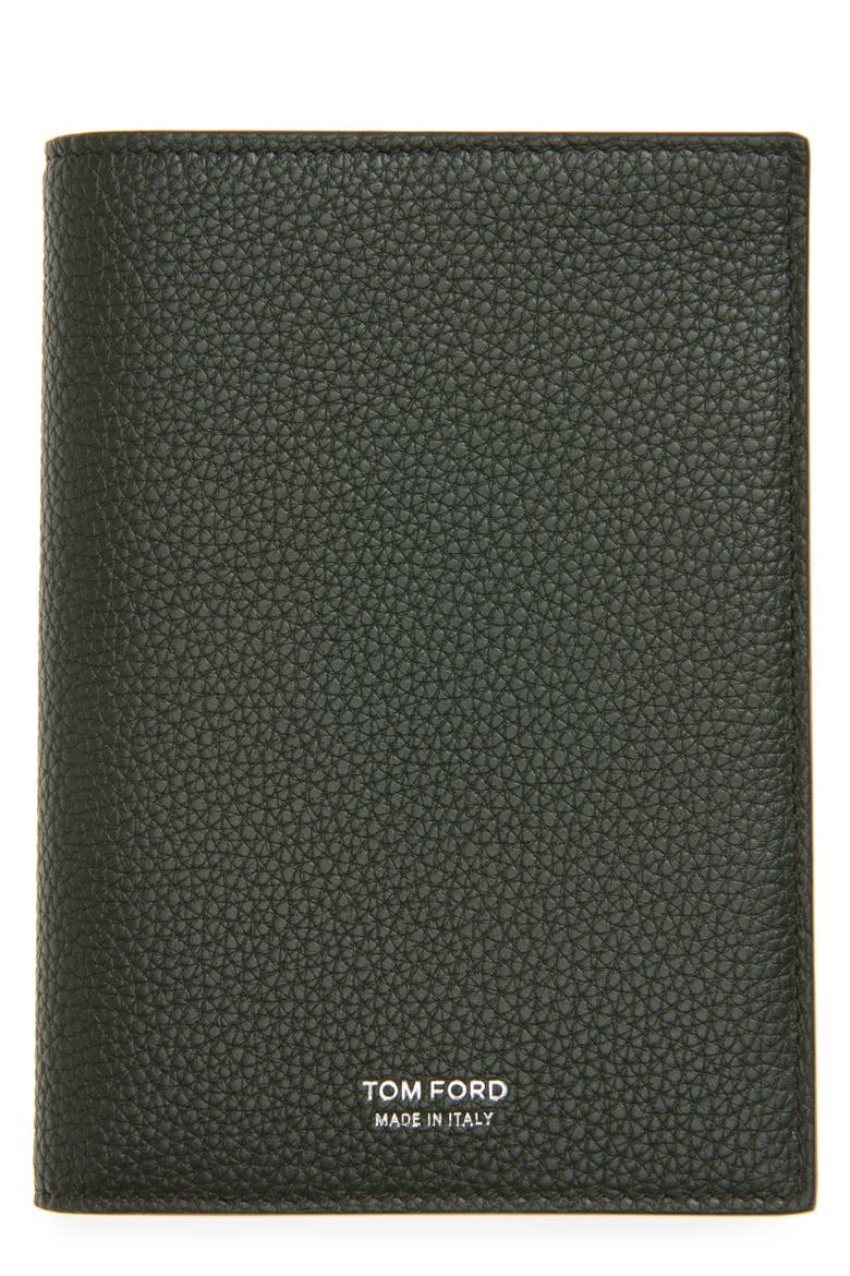 T-Line Leather Passport Holder, Main, color, GCT DARK PINE