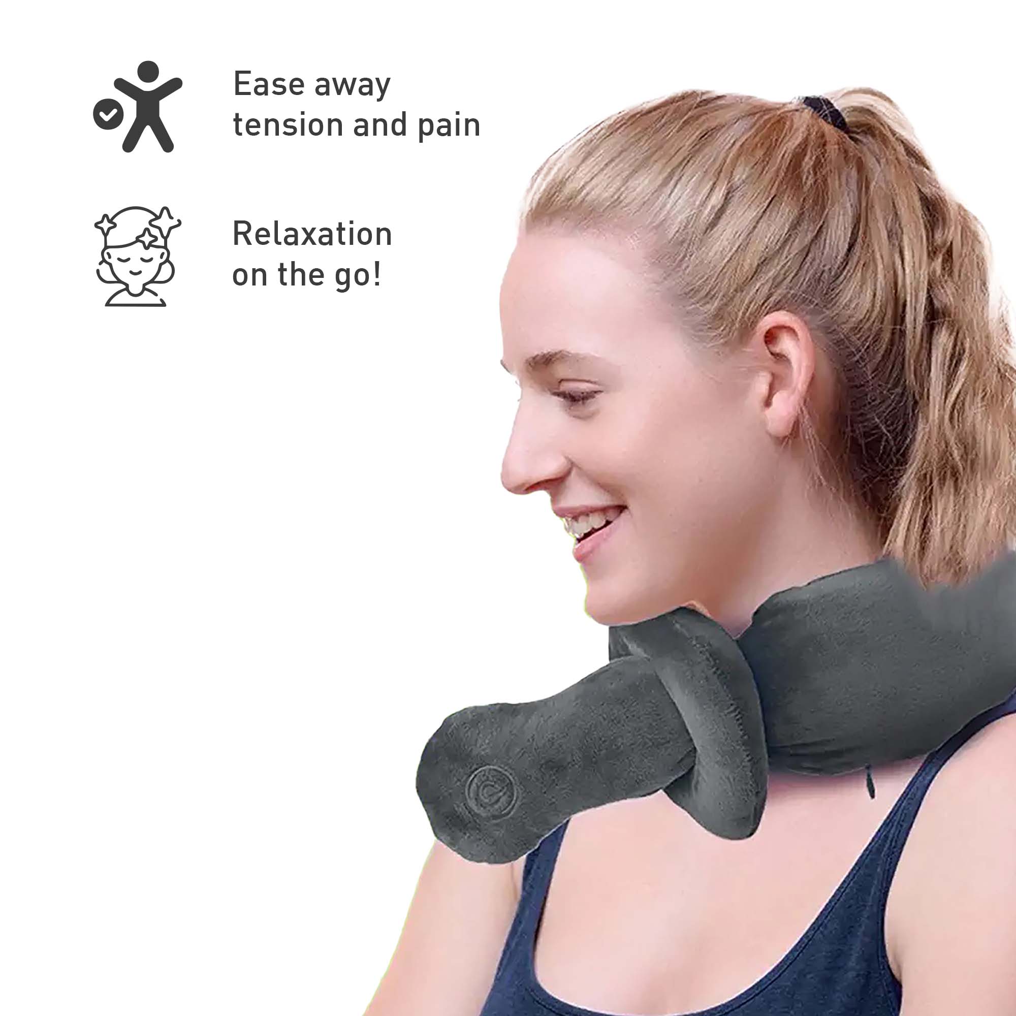 PURSONIC On the Go Travel Kit Triple-Head Electric Toothbrush, Purtag Tracker, Portable Neck 
Shoulder Massaging Wrap, Alternate, color, Multicolor