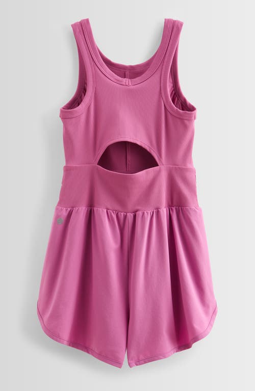 Zella Girl Kids' Summer Break Shorts Romper In Pink Rosebud