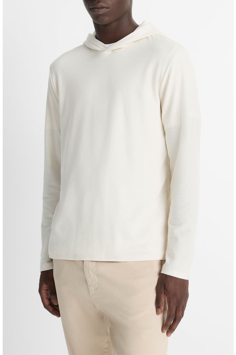 Pima Cotton Piqué Hoodie, Alternate, color, BLANCO