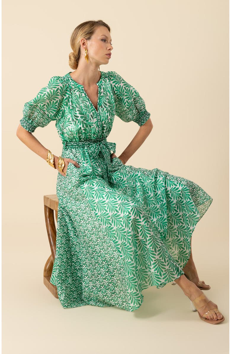 Hale Bob Estella Organza Maxi Dress, Alternate, color,