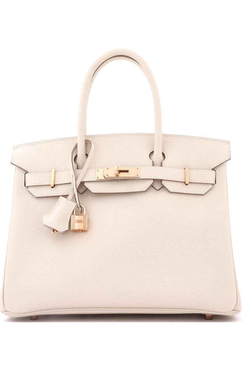 Pre-Owned Hermes Birkin Handbag Light Epsom with Rose Gold Hardware 30, Main, color,