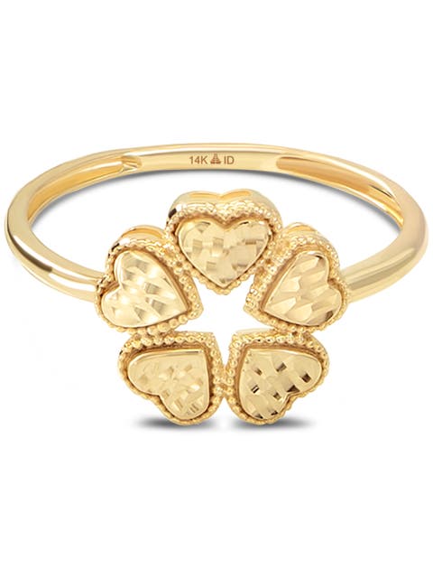 Clover Heart Ring in 14K Gold