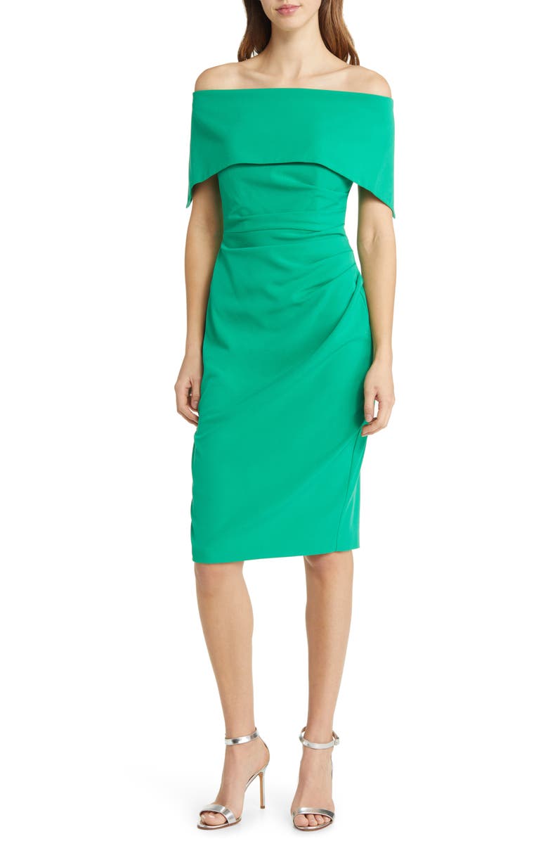 Vince Camuto Off-the-Shoulder Sheath Dress, Main, color,