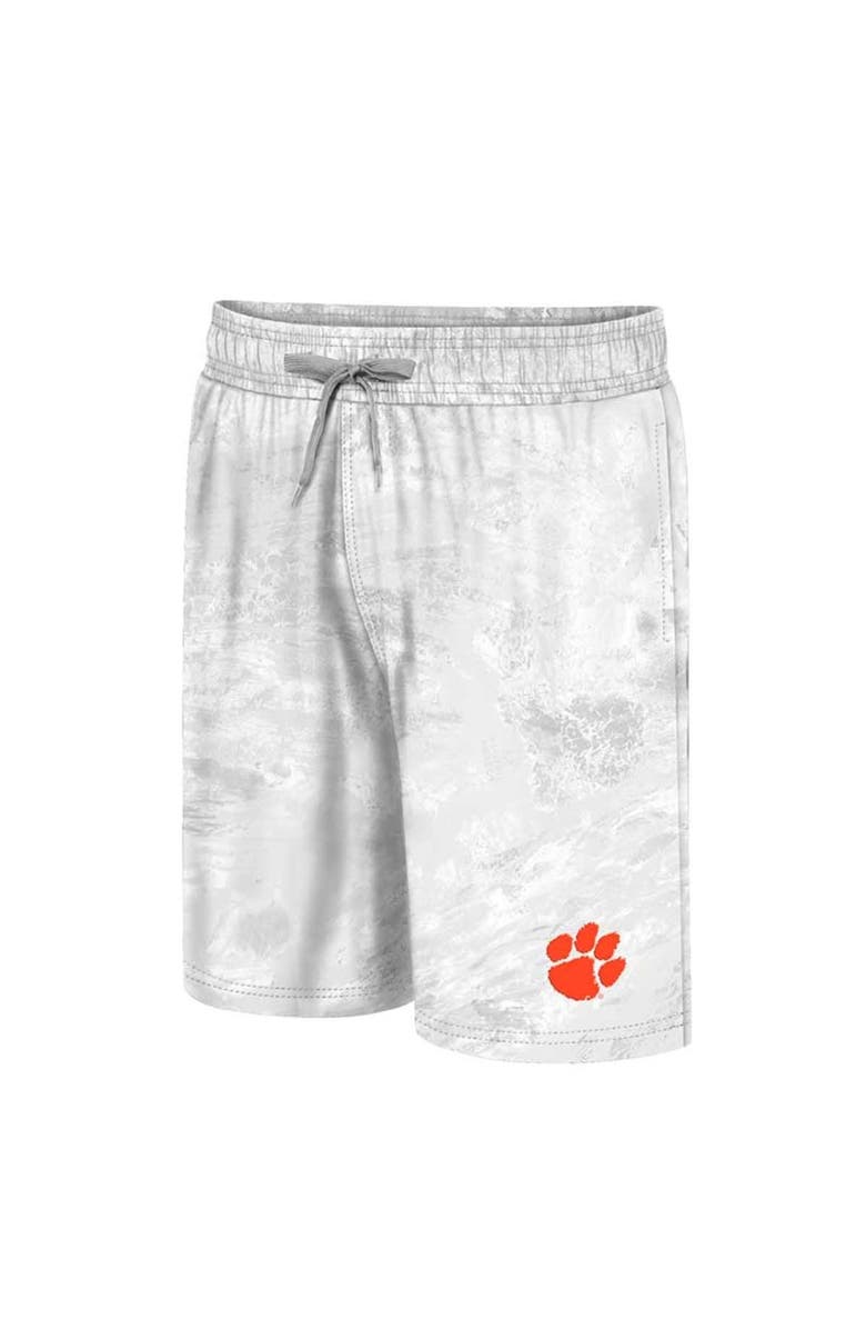 COLOSSEUM Men's Colosseum White Clemson Tigers Realtree Aspect Ohana Swim Shorts, Alternate, color,
