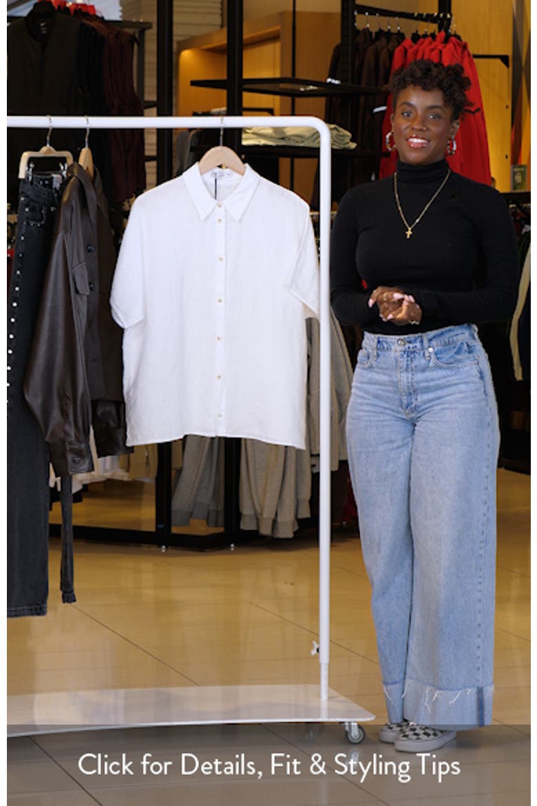 Short Sleeve Linen Button-Up Shirt video