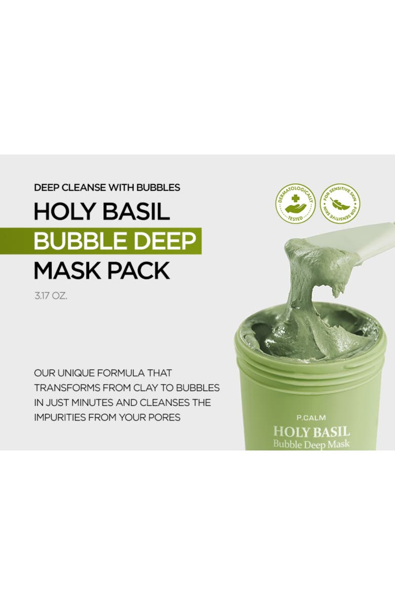 P.Calm Holy Basil Bubble Deep Mask, Alternate, color,