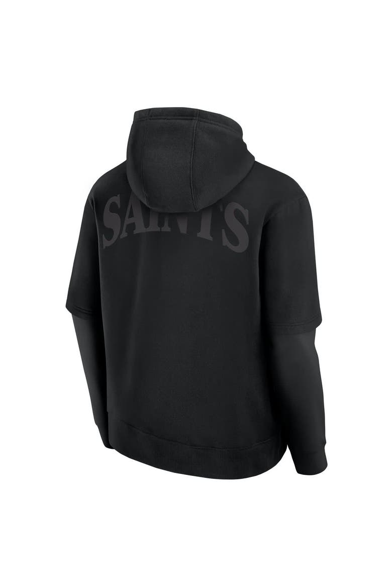 Unisex Fanatics  Black New Orleans Saints Sleek Elements Pullover Hoodie, Alternate, color, Black
