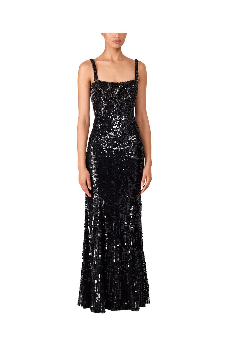 Jenny Packham Mirabeau Sequin-Embellished Dress, Alternate, color, Liquorice