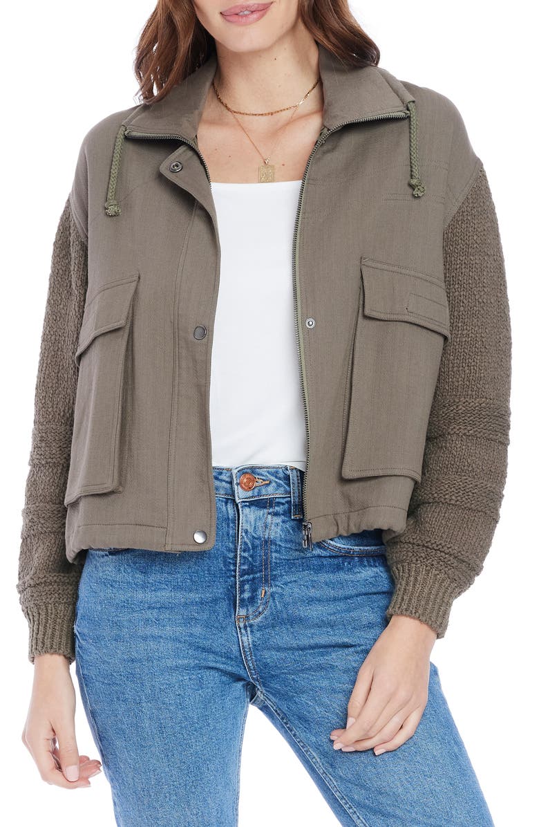 Saltwater Luxe Knit Sleeve Utility Jacket, Main, color, 