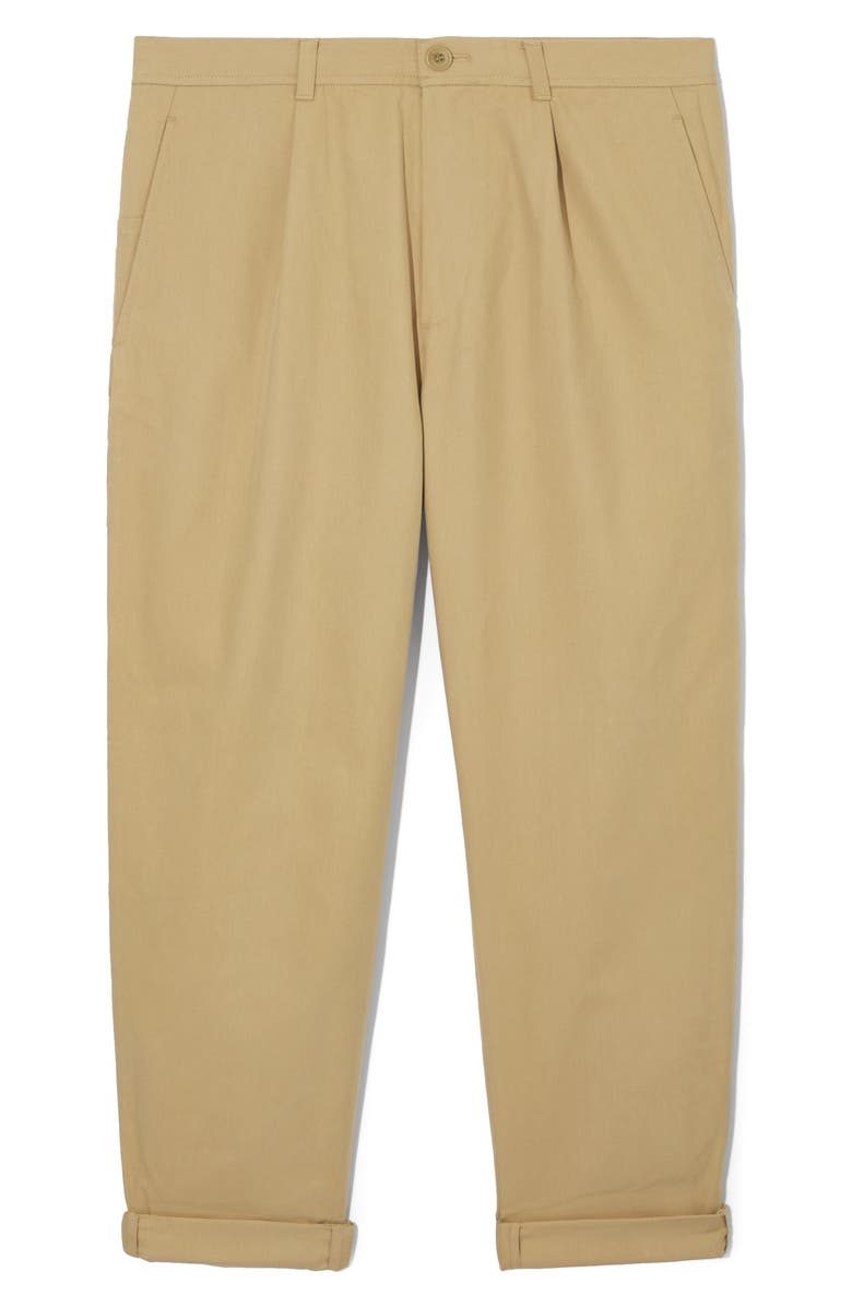 COS Pleated Tapered Leg Chinos, Alternate, color,