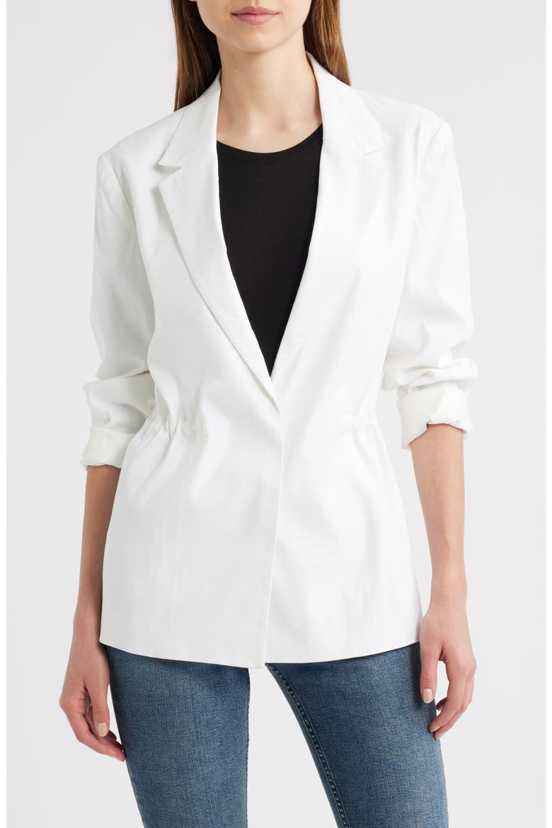 Spencer Linen Blend Blazer, Alternate, color, WHITE